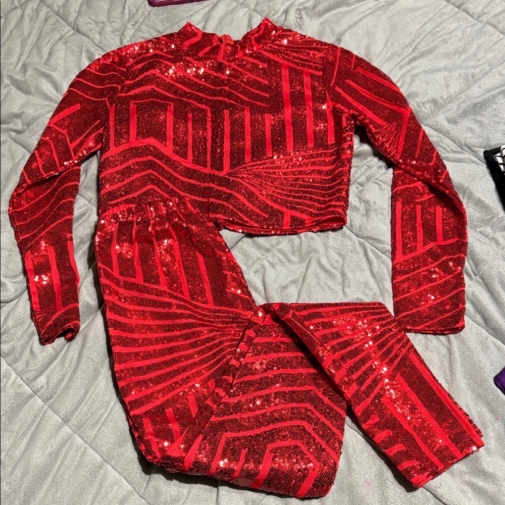 Forever Young Red Sequin Ensemble - image 1